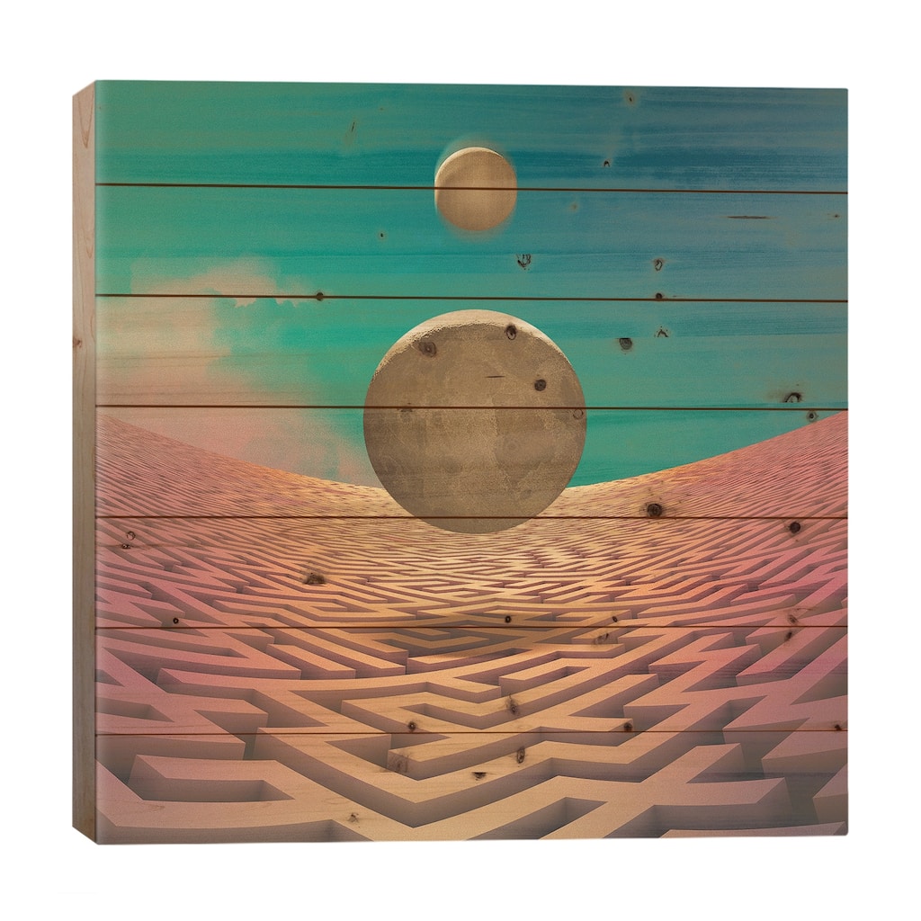 Event Horizon Print On Wood by Fran Rodriguez - Multi-Color