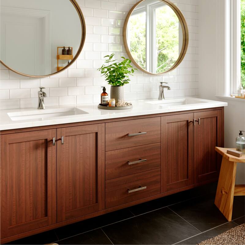 Karran Woodburn Single Hole Single Handle Bathroom Faucet with Matching Pop-Up Drain