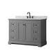 Option Dark Gray / White Carrara Marble Top / Matte Black