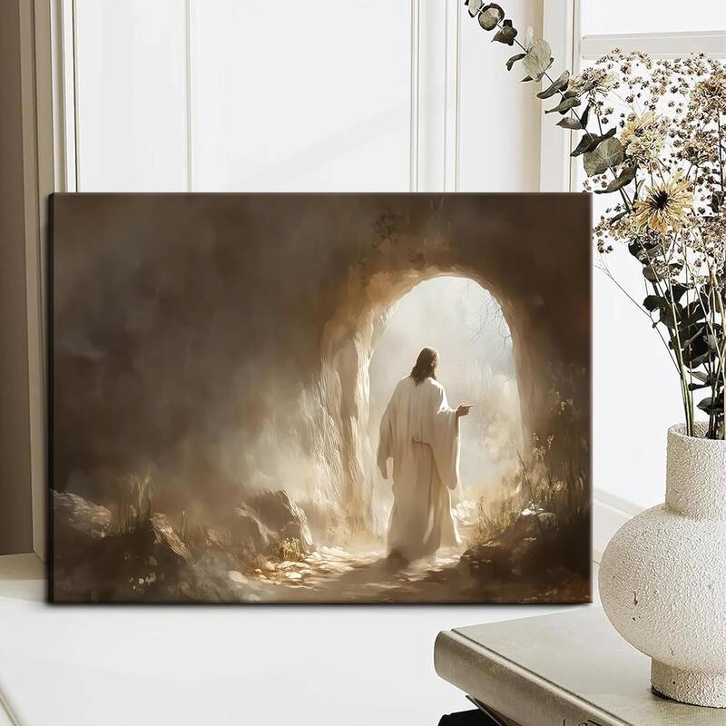 Jesus Leaves the Tomb Canvas Wall Art