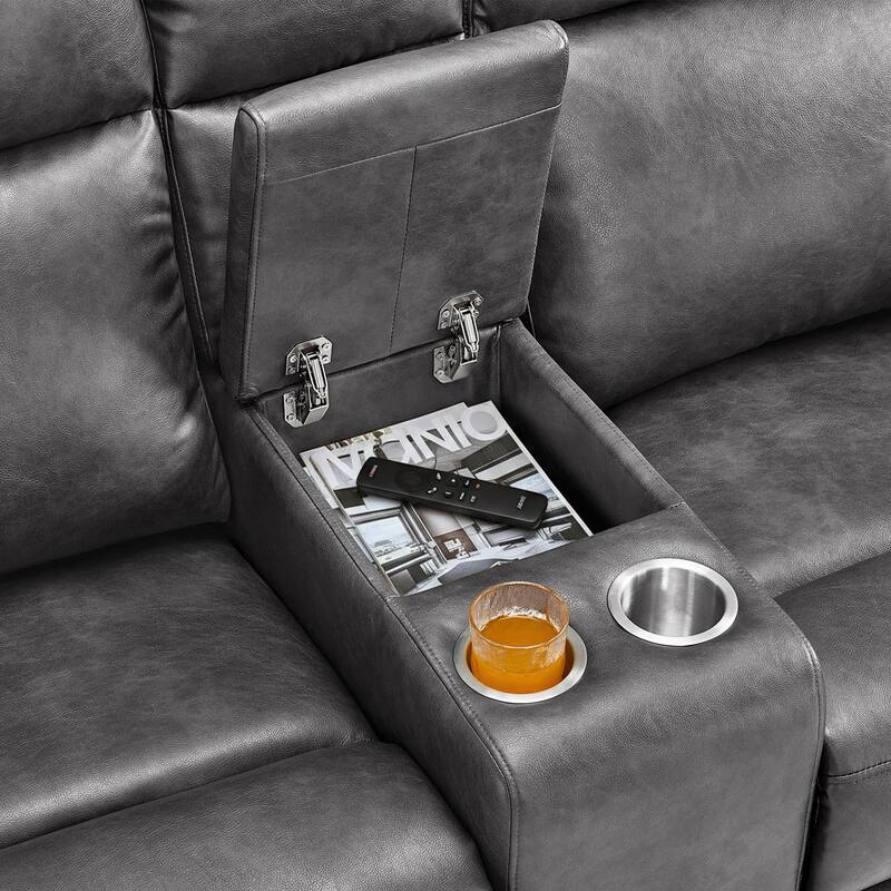 Zero Wall Recliner Loveseat with USB & Type-C Dual Ports, for Small Space, Living Room