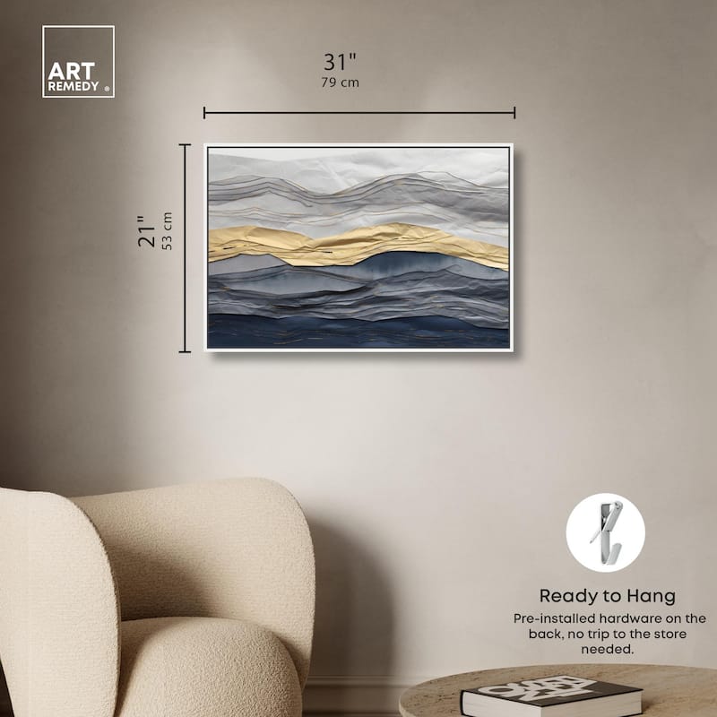 Flowing Golden Tide Canvas by Art Remedy
