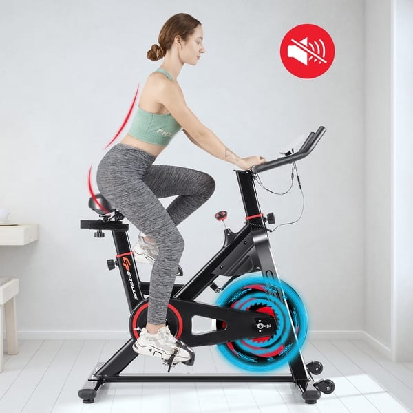 Shop Goplus Stationary Exercise Magnetic Cycling Bike 30lbs Flywheel Home Overstock 29964994