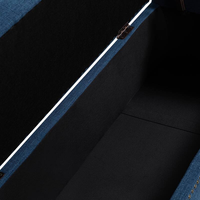 Felix Classic Button-Tufted Storage Bench With Nailhead Trims By HULALA HOME