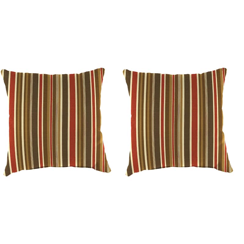 Sunbrella 16" x 16" Outdoor Throw Pillow - 16'' L x 16'' W x 4'' H - Brannon Redwood