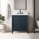preview thumbnail 56 of 79, Vanity Art 30" Freestanding Bathroom Vanity with Engineered Marble Top and Sink 30"/Matte Black - Vintage Spruce Blue