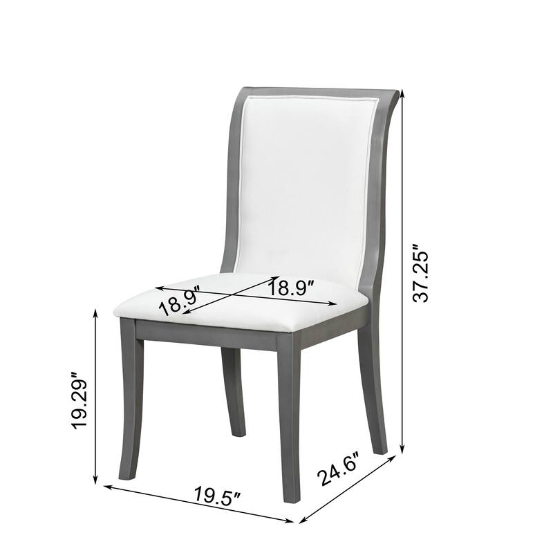 3 Piece Traditional Dining Room Table Set, 39.4" Round Table with 2 Chairs, Solid Wood Kitchen Table Set with Curved Legs