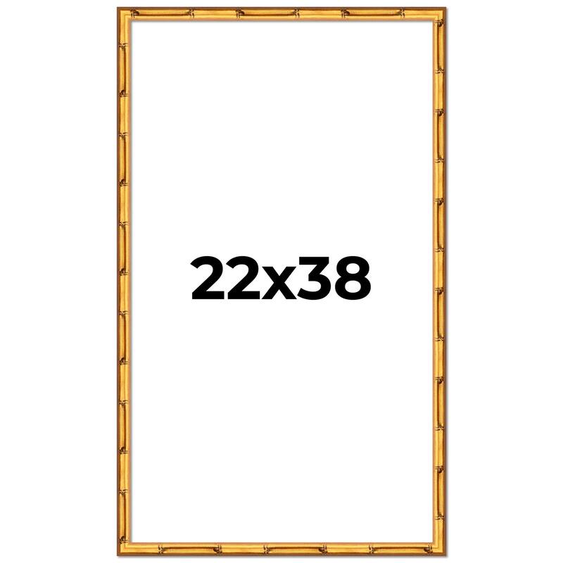 22x38 Frame Gold Bamboo Picture Frame - Complete Modern Photo Frame