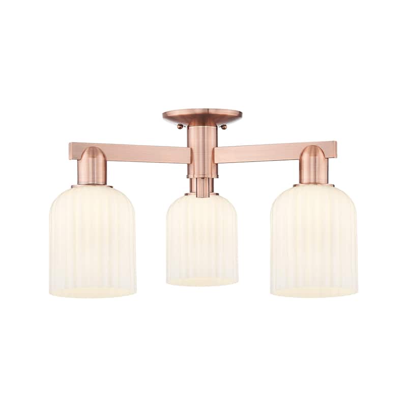 Innovations Lighting Downtown Urban - Bridal Veil - 3 Light 23" Semi-Flush Mount Light