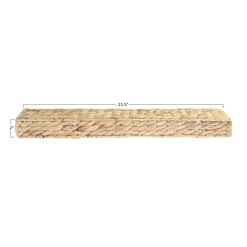 23.5" Handwoven Water Hyacinth Wall Shelf