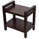 preview thumbnail 1 of 2, DecoTeak Eleganto Woodland Brown 20" Teak Shower Bench, LiftAide Arms