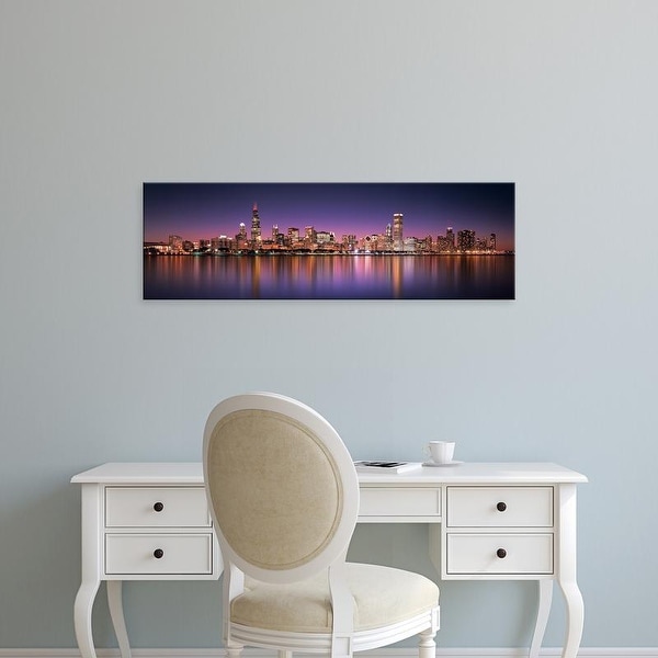 Easy Art Prints Panoramic Image 'skyscrapers, Lake Michigan, Digital Composite, Chicago, Illinois' Canvas Art