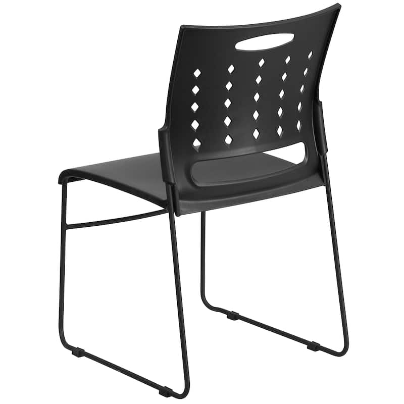 5 Pack HERCULES Series 881 lb. Capacity Sled Base Stack Chair with Air-Vent Back