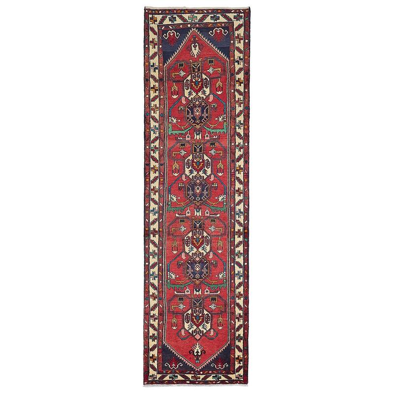 ECARPETGALLERY Hand-knotted Anadol Red Wool Rug - 2'9 x 9'11