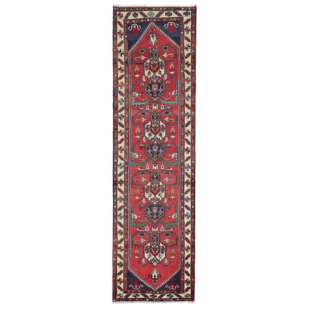 ECARPETGALLERY Hand-knotted Anadol Red Wool Rug - 2'9 x 9'11