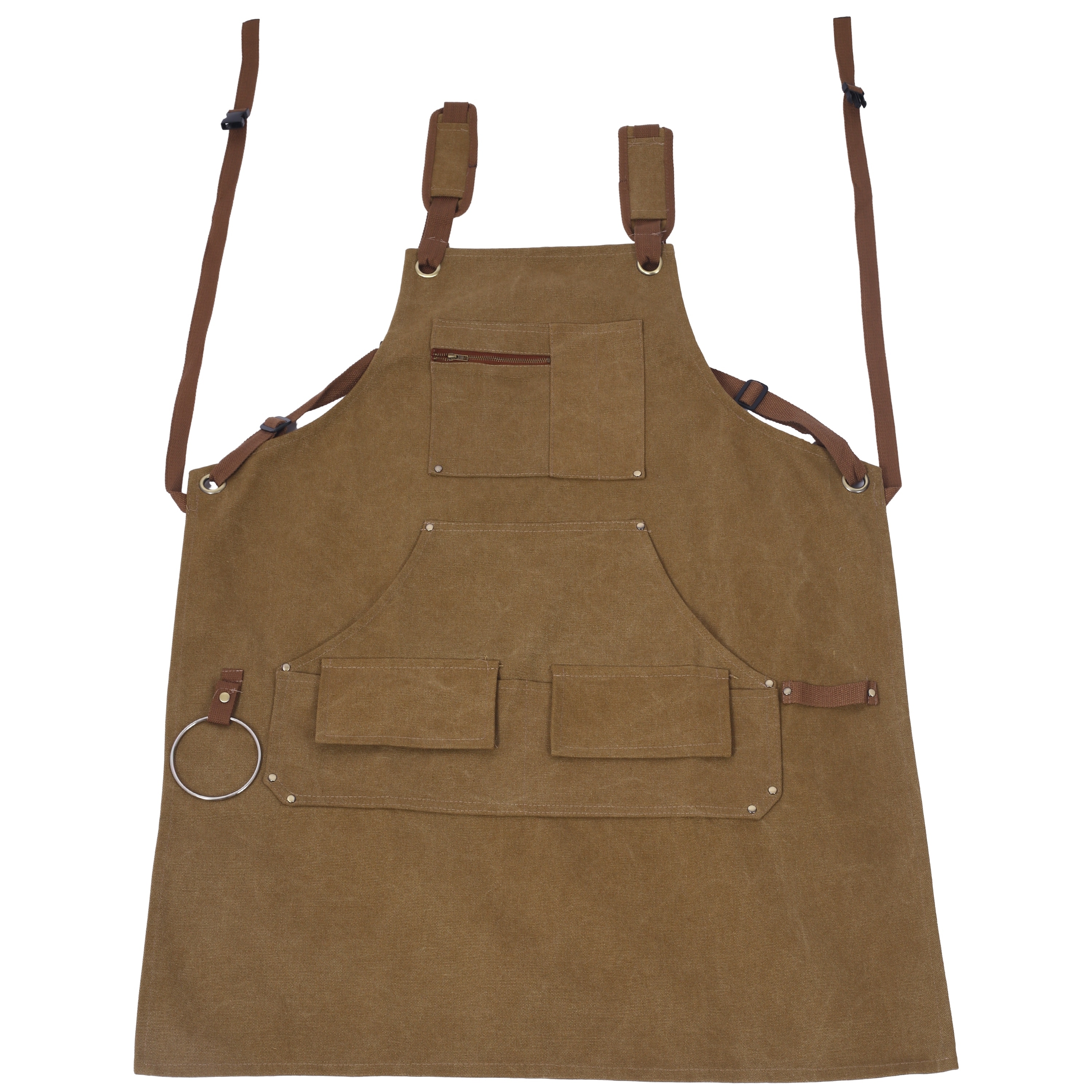 Anmytek Heavy Duty Canvas Work Apron with Pockets for Woodworking Gardening BBQ Men Women