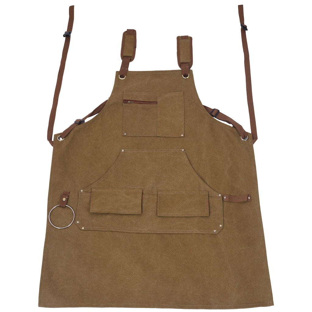 Anmytek Heavy Duty Canvas Work Apron with Pockets for Woodworking Gardening BBQ Men Women
