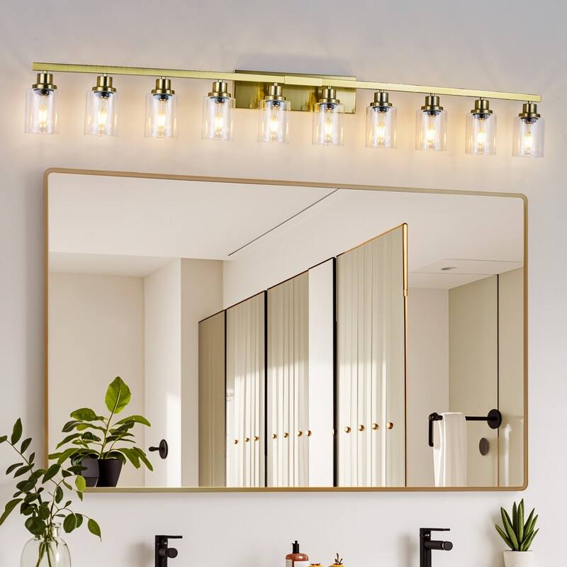 Bathroom Vanity Light With Clear Glass Shades For Vanity Mirror, Bathroom, Or Hallway