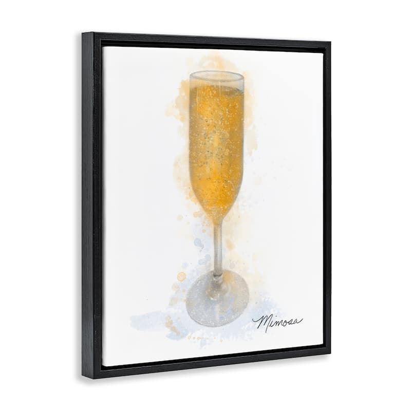 Stupell Gleaming Mimosa Glass Framed Floater Canvas Wall Art Design By Matthew Piotrowicz