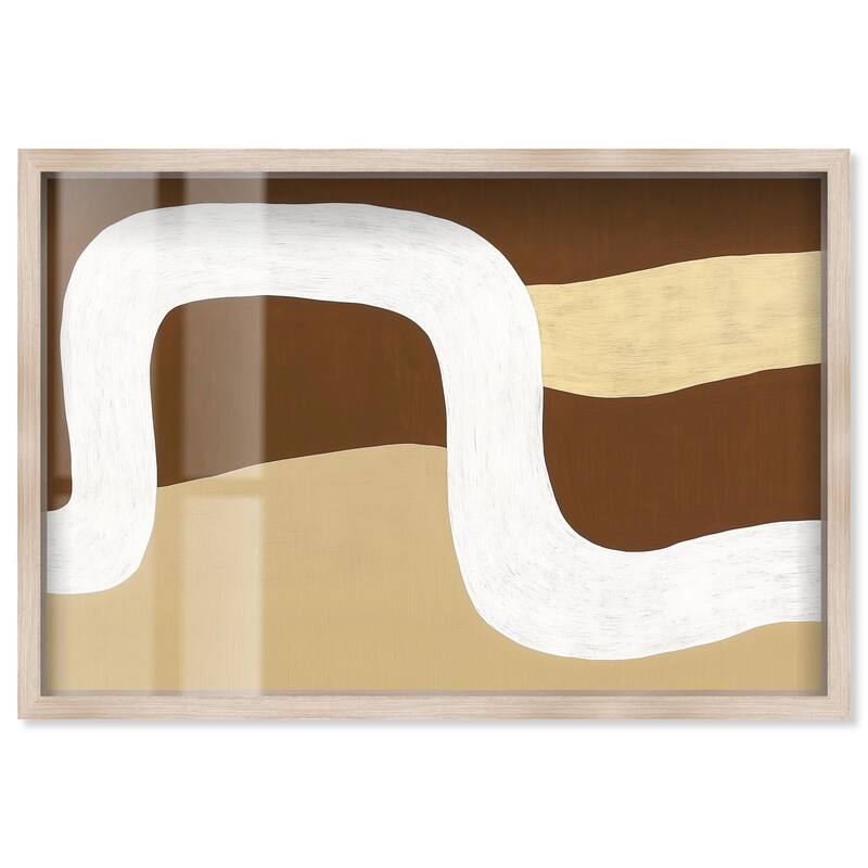 Minimal Wavy II Shadowbox by Art Remedy - Natural - 15" x 10"