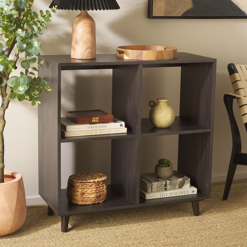 SAFAVIEH Home Yona 4 Shelf Accent Table - 31"W x 14"D x 32"H - Black