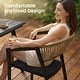 preview thumbnail 5 of 28, 9/11/13-Piece Patio Dining Set Outdoor All-Weather Aluminum Dining Table and Woven Twist Wicker Stackable Chairs
