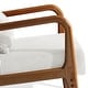preview thumbnail 69 of 161, 25" W Mid Century Upholstered Wood Accent Chair with Pillow