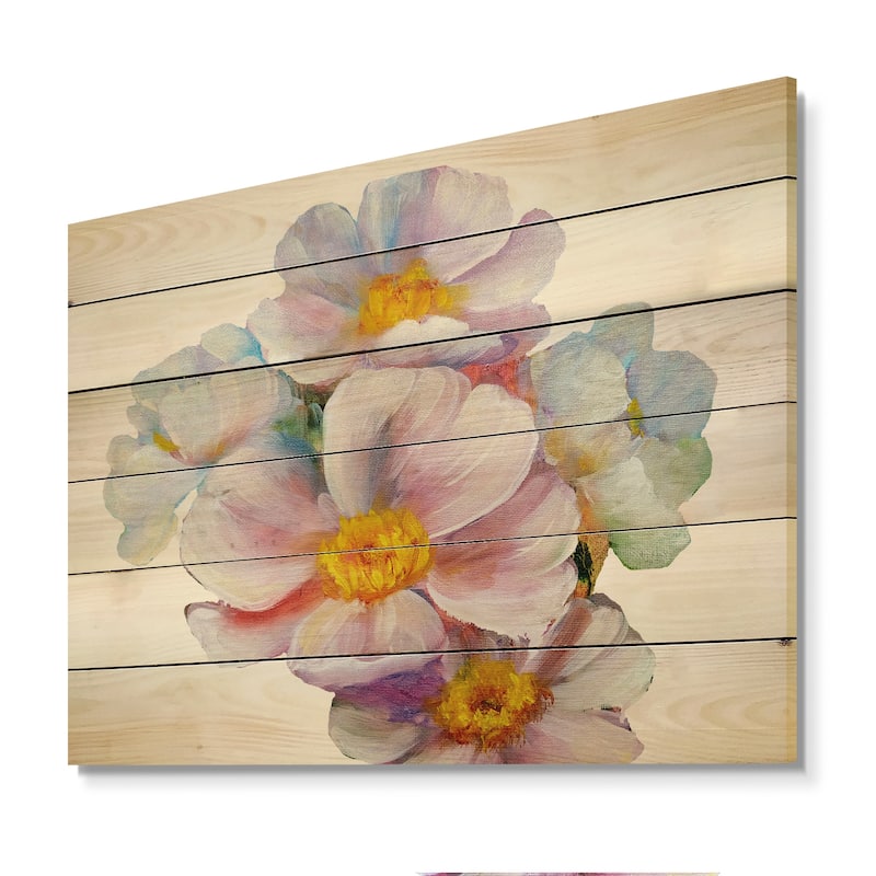 Designart 'Bright Bouquet Of Spring Flowers III' Traditional Wood Wall ...