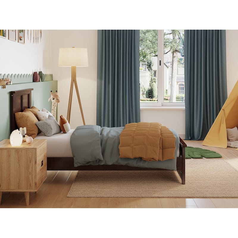 Charlotte Solid Wood Low Profile Platform Bed with Matching Footboard