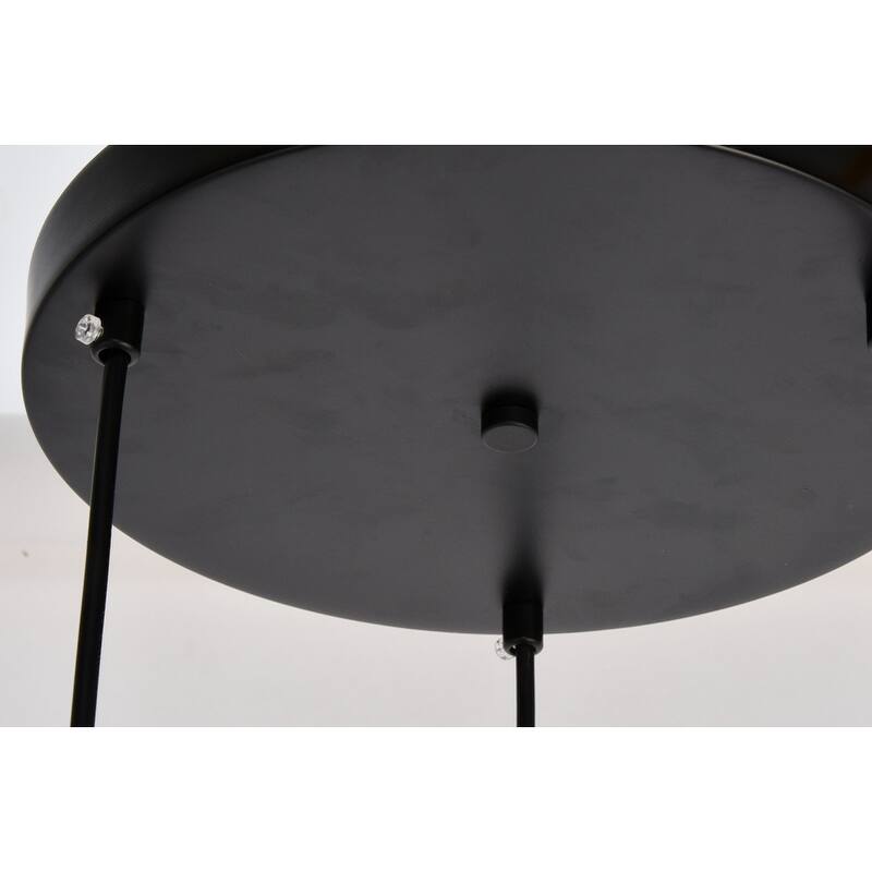 Sayer Collection Pendant D16.0'' H23.1 Lt:3 Black Finish