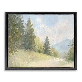Stupell Meadow Of Green Landscape Framed Floater Canvas Wall Art Design ...