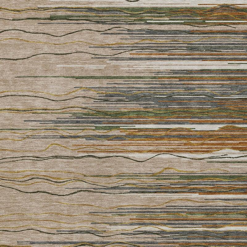 HomeRoots Striped Transitional Rectangle Outdoor Rug