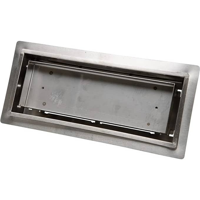 Zion Flush Mount Floor Register 3" x 10" Sand nickel Modern Air Vent for AC and Heating Heavy Duty