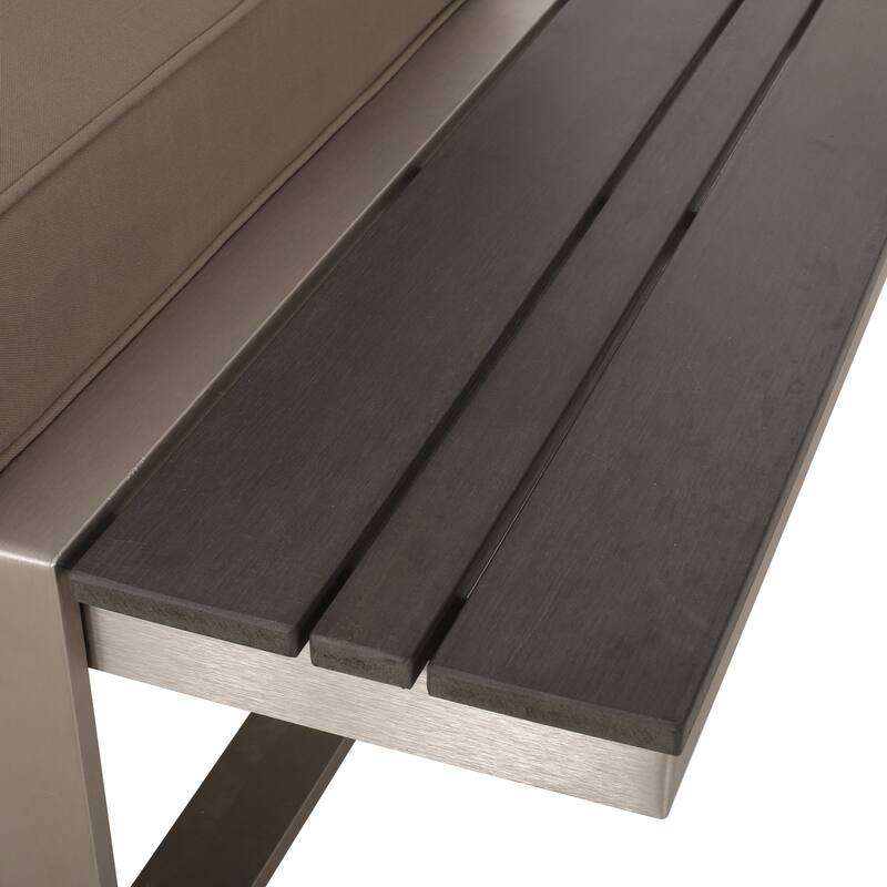 Roomfitters 5-Seater Outdoor Sofa Set, Weather-Resistant Cushioned Patio Seating, Modern Metal Frame