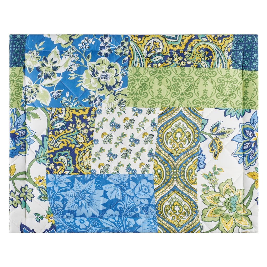 Alexandria Floral Patchwork Quilted Pillow Sham