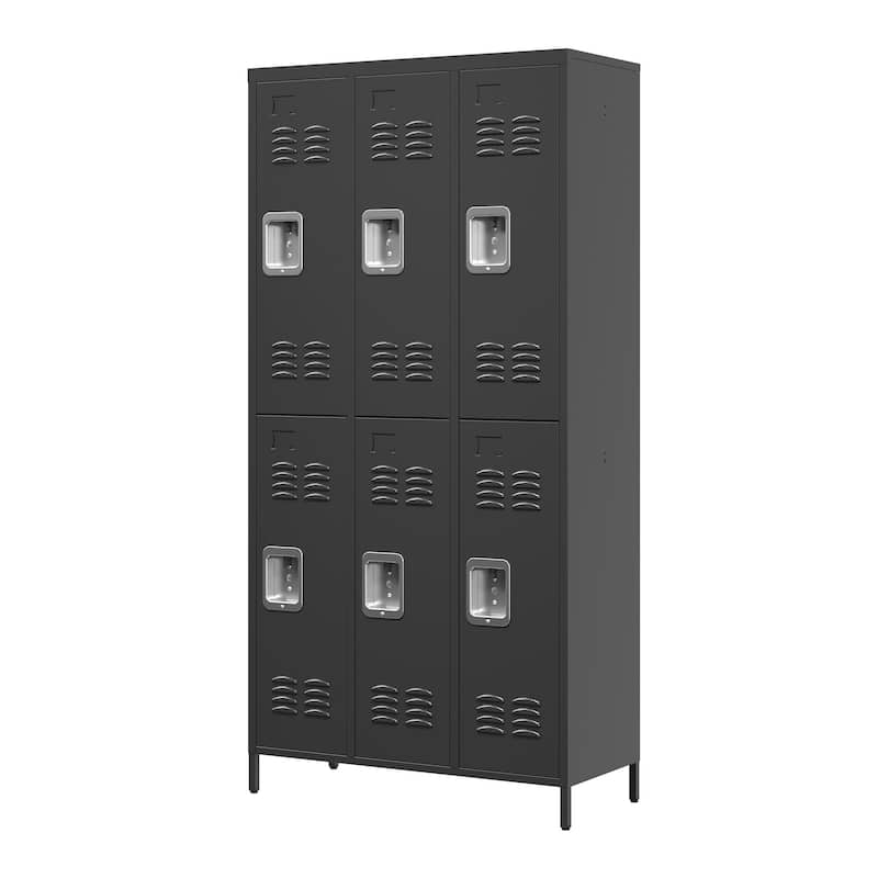 6 Door 72"H Metal Lockers With Lock