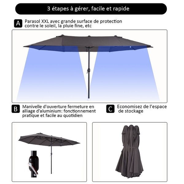 rectangular half parasol