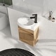 preview thumbnail 12 of 55, Beingnext 16"/23" Bathroom Vanity with Sink, Floating/Freestanding Bathroom Vanity with Soft Close Door 16.8''W x 11.6''D x 21.3''H - Beige