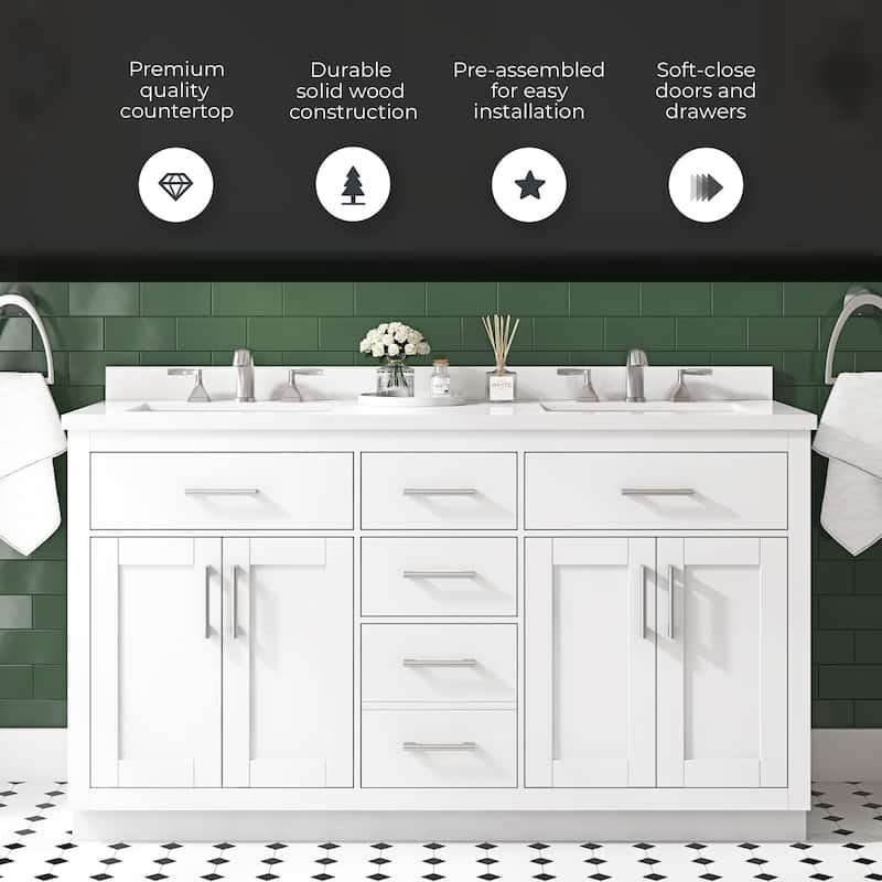 OVE Bailey Bathroom Vanity with Power Bar