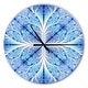 preview thumbnail 7 of 8, Designart 'Symmetrical Light Blue Pattern' Oversized Modern Wall CLock 16 in. wide x 16 in. high