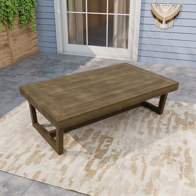 Outdoor Wood Club Chairs Set Loveseat with Cushion