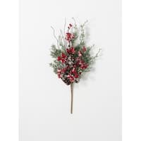 Sullivans Artificial Winter Pine Stem Multicolor 16.5H - White