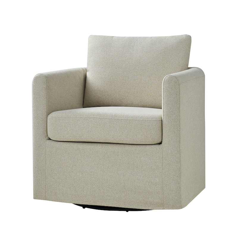 Erkenbald Modern 360-Degree Swivel Chair with Removable Slipcover by HULALA HOME