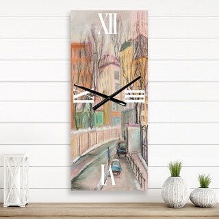 Designart 'Lanes In Moscow City' Traditional Large Wall Clock