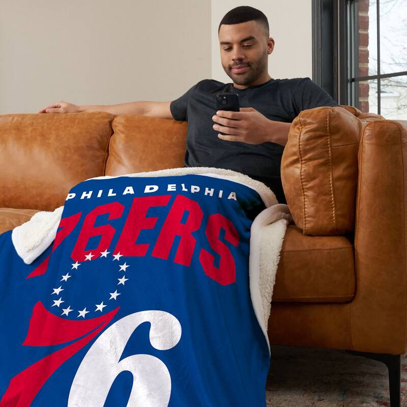 NBA High Block Silk Touch Sherpa Throw Blanket