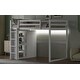 preview thumbnail 6 of 14, White Full Size Wood Loft Bed with Wardrobe and Storage Shelves