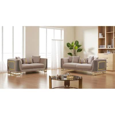 Estenia 2 Pieces Living Room Sets 1 Sofa 1 Loveseat
