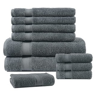 Super Absorbent 100-Percent Cotton 10 Piece Bath Towel Set