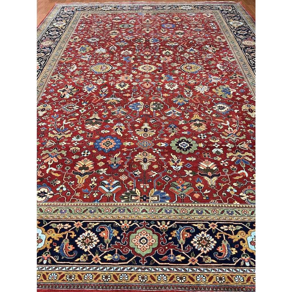 HERAT ORIENTAL Hand-knotted Indo 10' x 14' Serapi Wool Rug - 10' x 14'