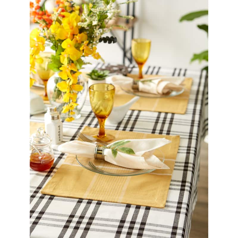 DII Honey Gold Check Placemat (Set of 6)
